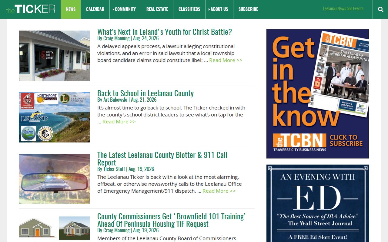 Leelanau County crime news index for public-safety records